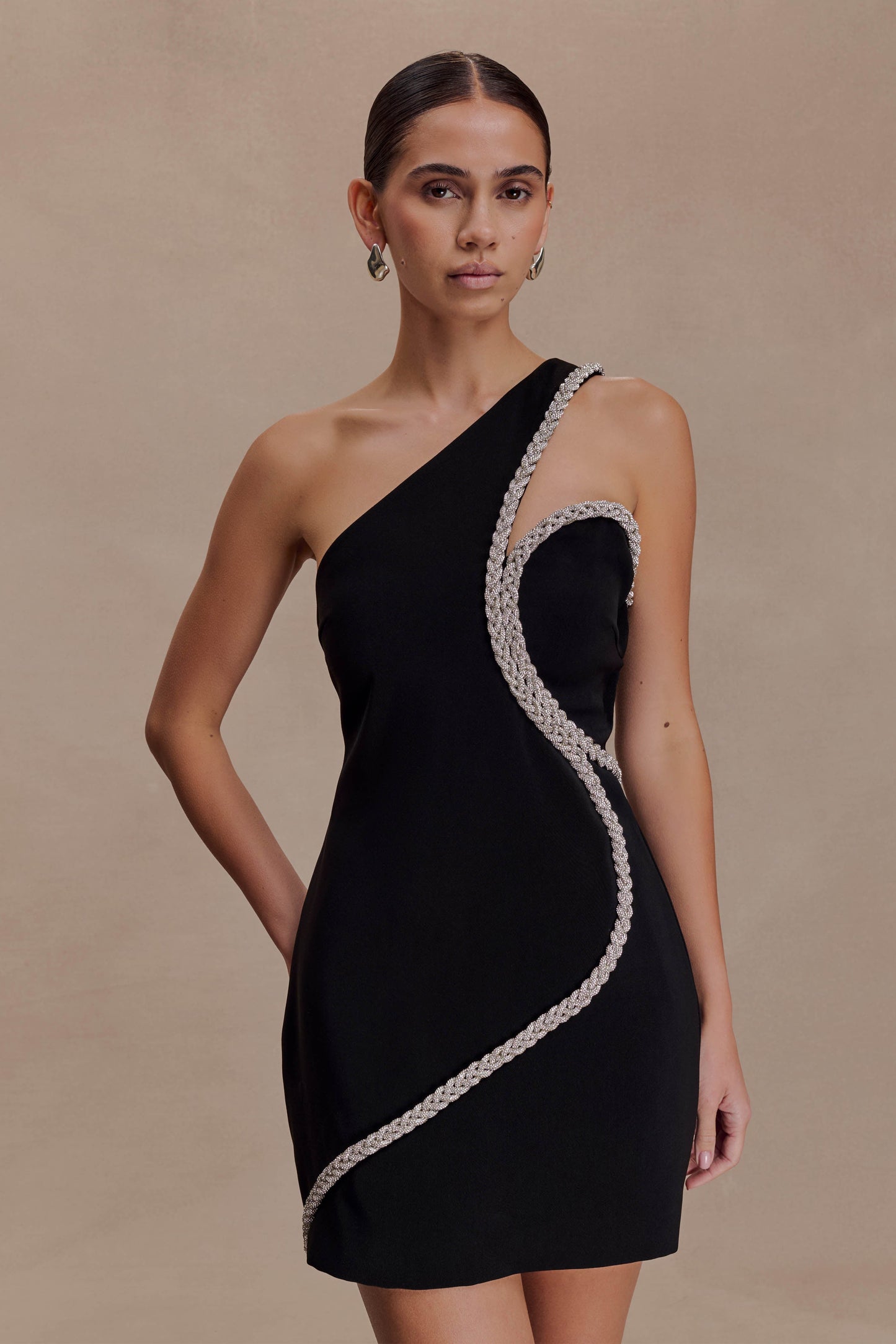 Eleonora Elmas Detaylı Mini Elbise