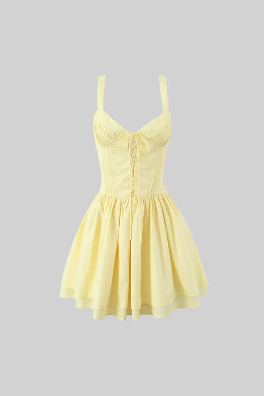 Korse Detaylı Mini Elbise