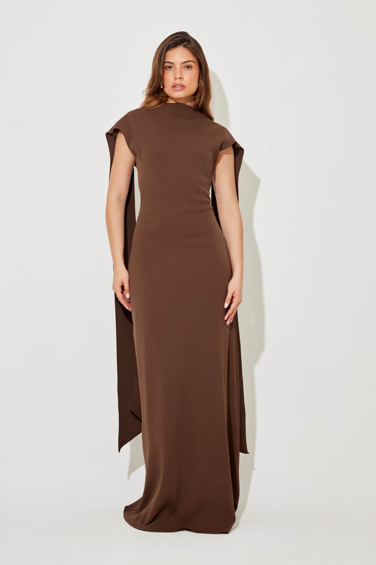 Drape uzun elbise
