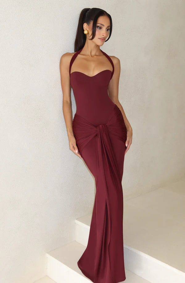 Gia Maxi Dress - Cherry Lacquer