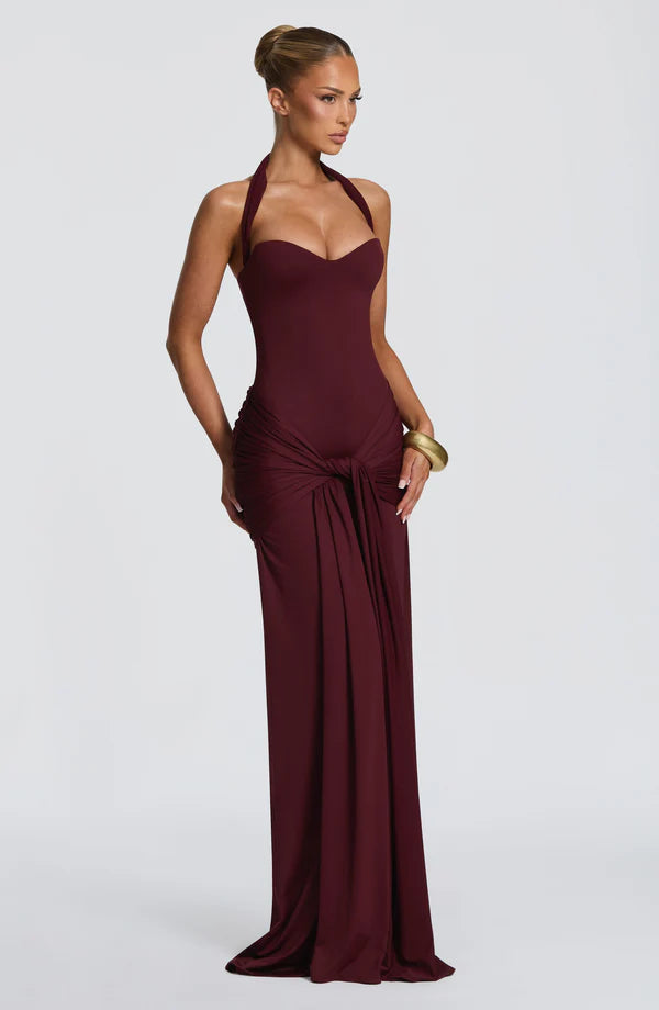 Gia Maxi Dress - Cherry Lacquer