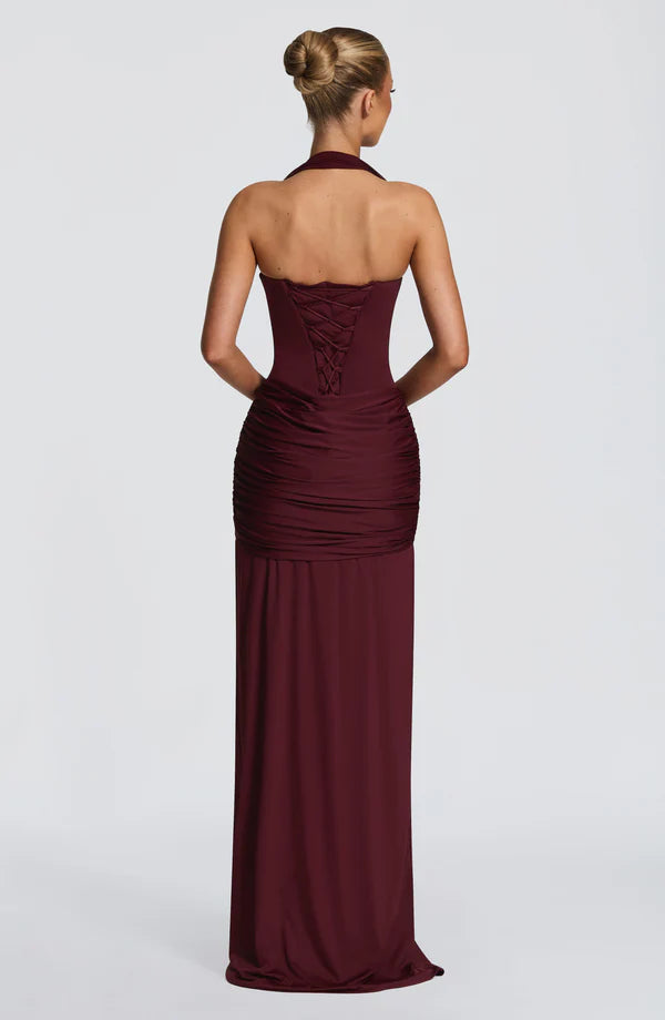 Gia Maxi Dress - Cherry Lacquer