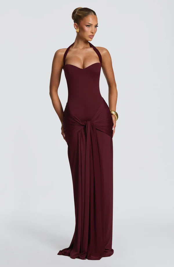 Gia Maxi Dress - Cherry Lacquer