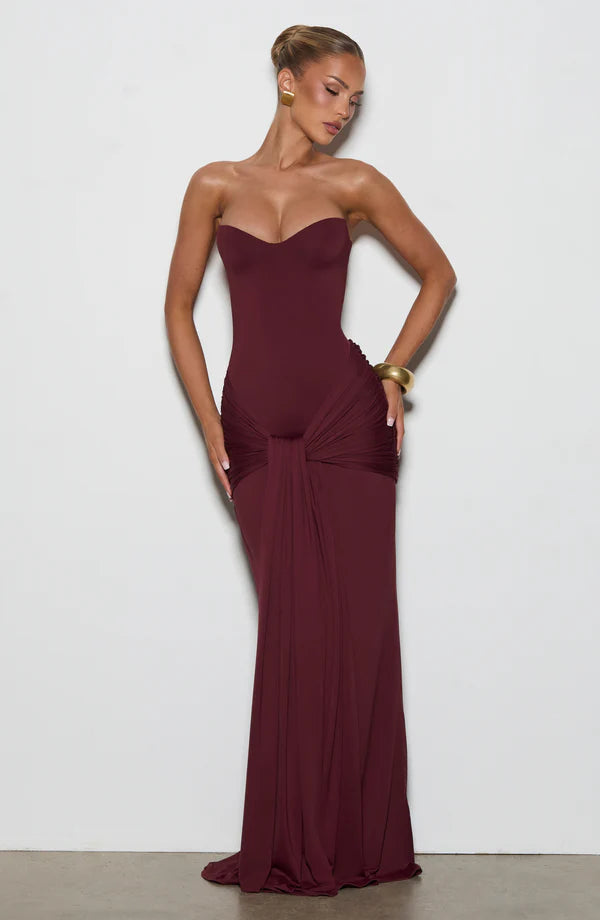 Gia Maxi Dress - Cherry Lacquer