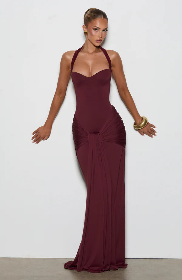 Gia Maxi Dress - Cherry Lacquer