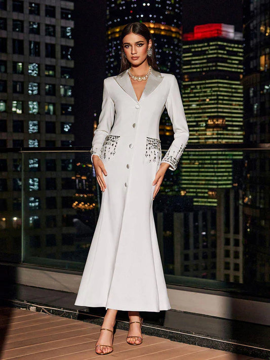XANA Premıum Taşlı Blazer Elbise
