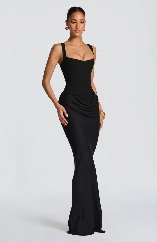 Cornei Maxi Dress - Black