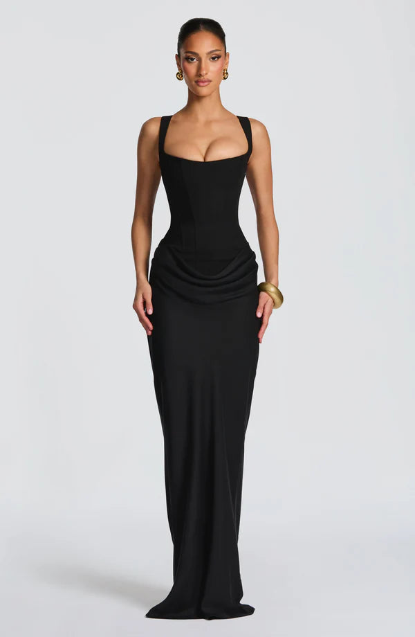 Cornei Maxi Dress - Black