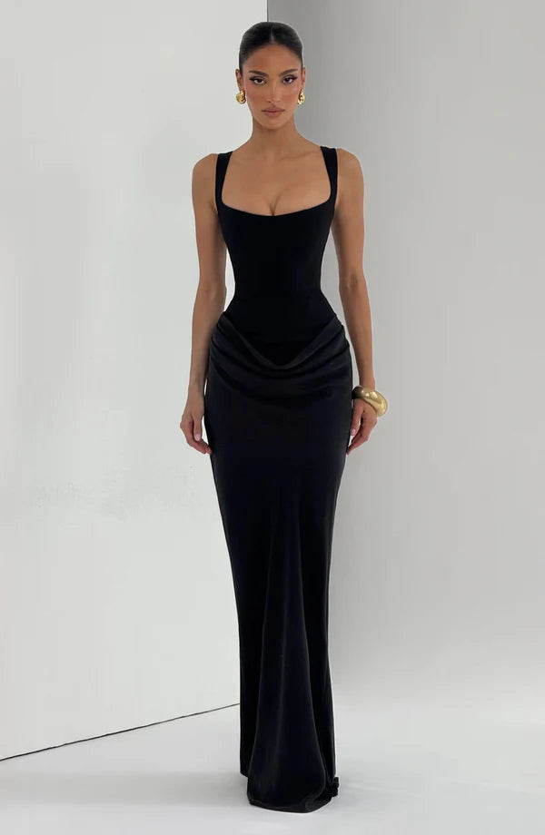 Cornei Maxi Dress - Black