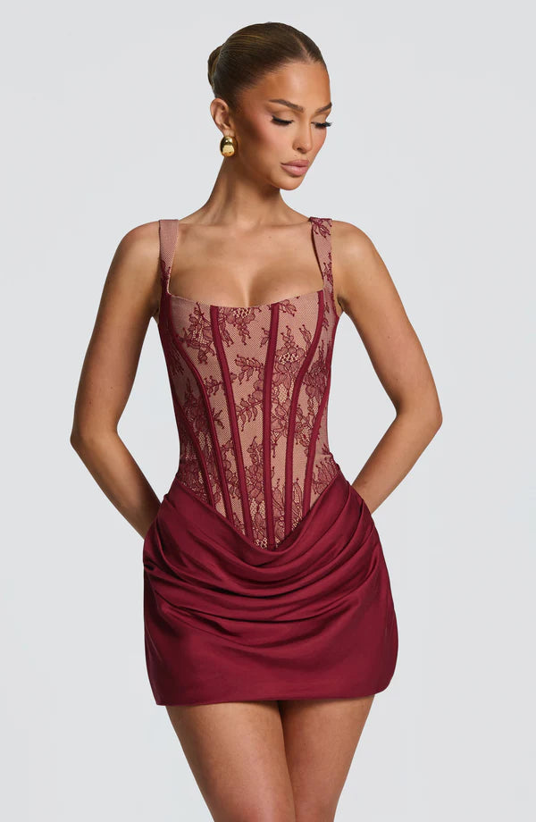 Cornei Mini Dress - Plum
