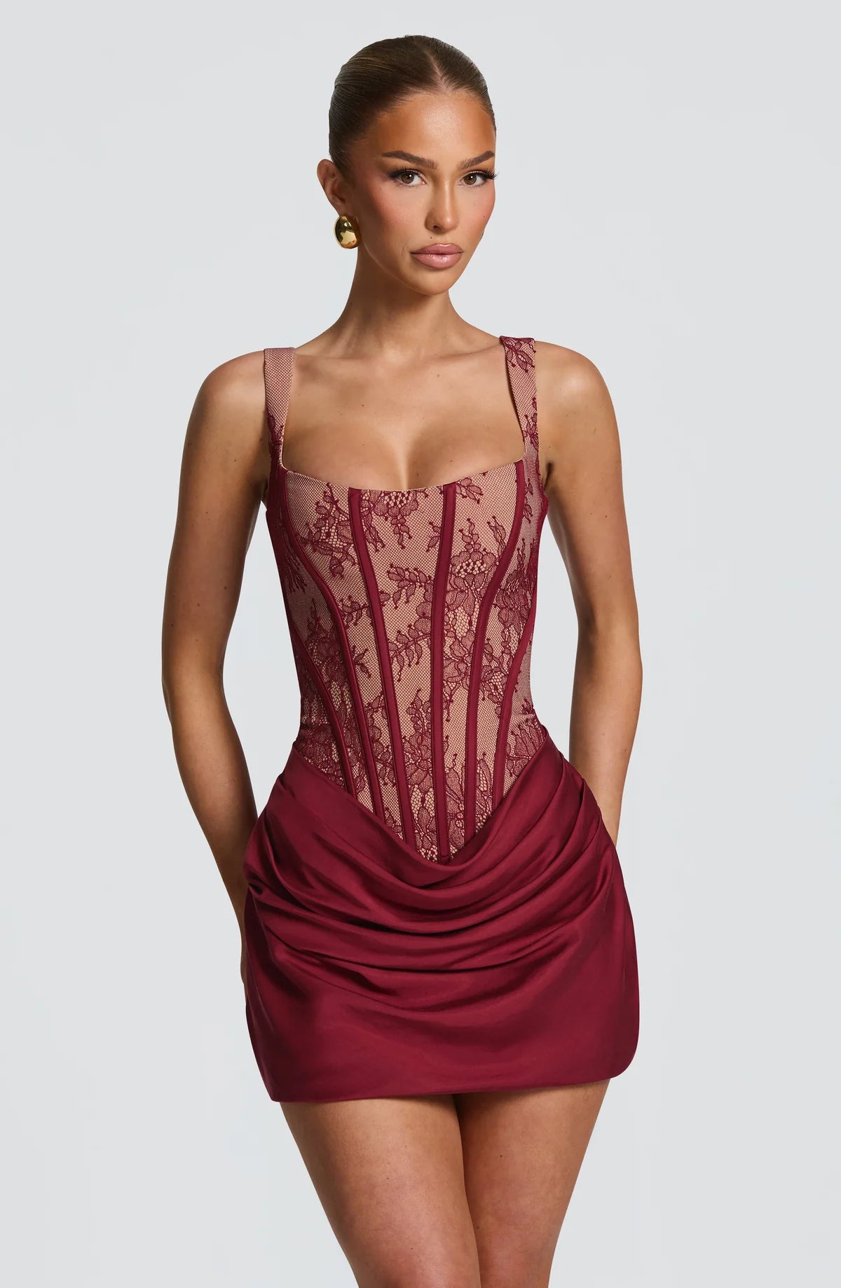 Cornei Mini Dress - Plum