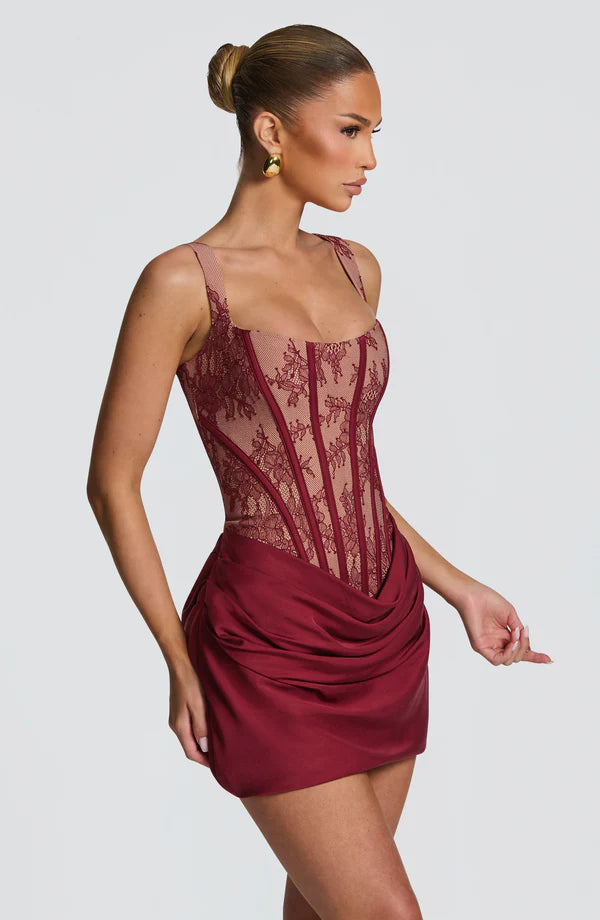 Cornei Mini Dress - Plum