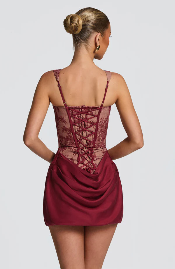 Cornei Mini Dress - Plum