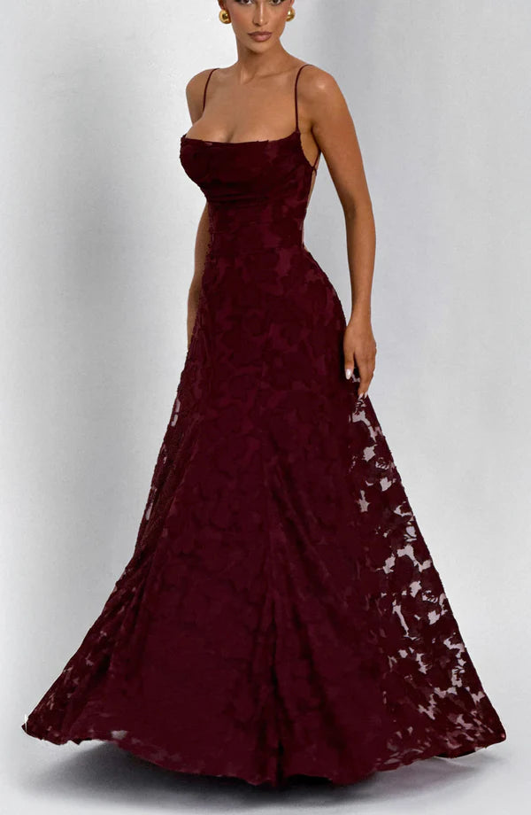 Francesca Maxi Dress - Cherry