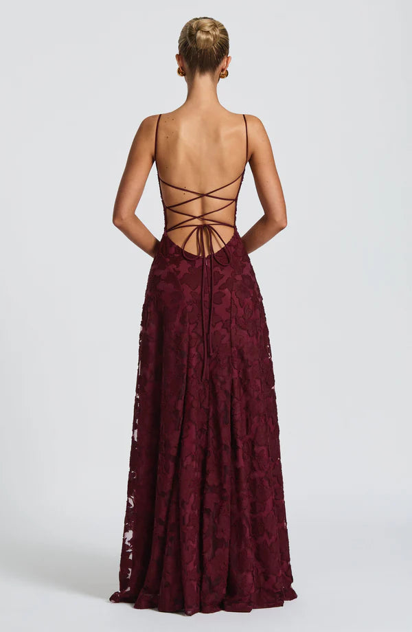 Francesca Maxi Dress - Cherry