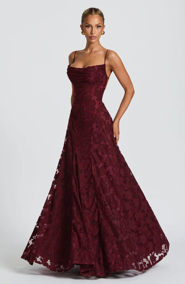 Francesca Maxi Dress - Cherry