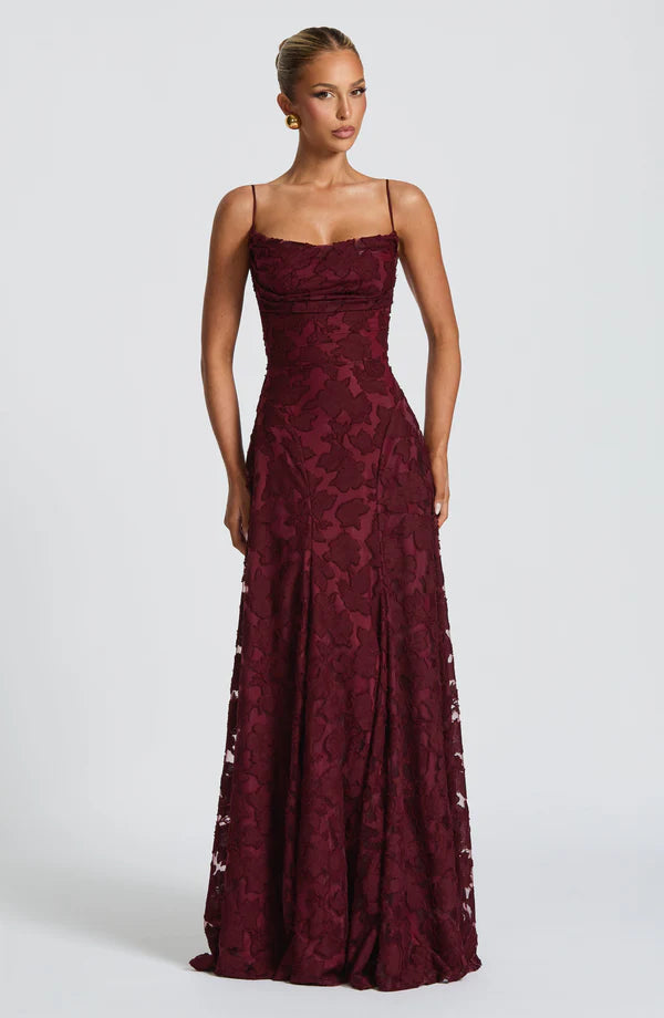 Francesca Maxi Dress - Cherry