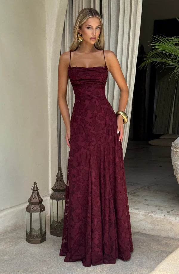 Francesca Maxi Dress - Cherry