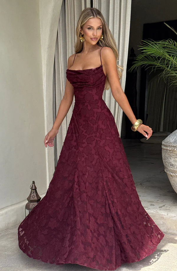 Francesca Maxi Dress - Cherry