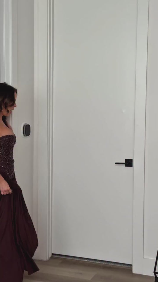 Carina Maxi Dress - Plum Brown