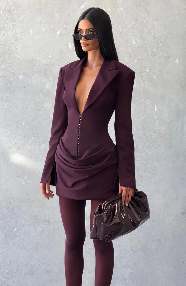 Susie Mini Dress - Plum